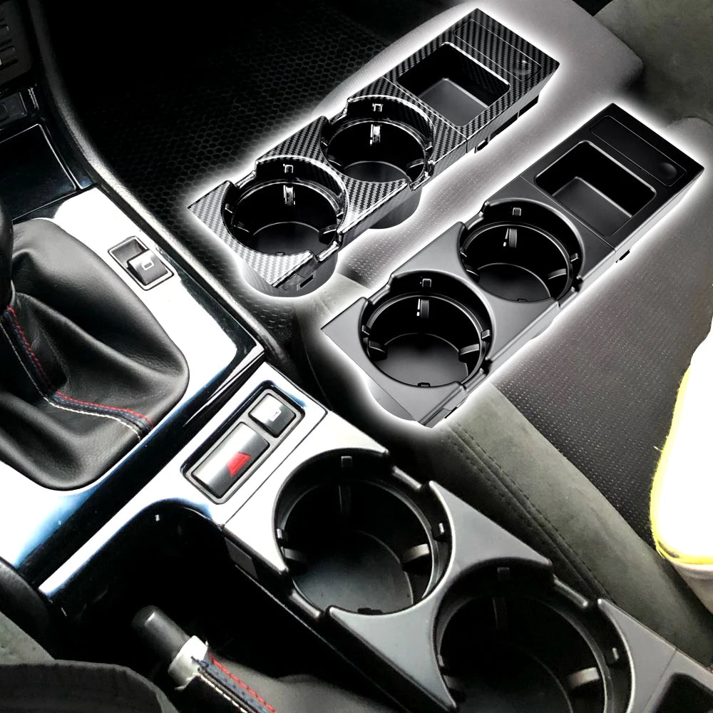 Nouveau Double trou style de voiture Console centrale avant boîte de rangement pièce de monnaie + porte-gobelet pour BMW E46 série 1999-2006 51168217953