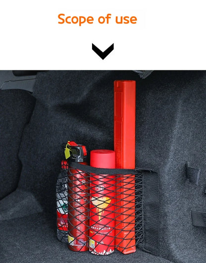 Sac de rangement de bagages, sac de rangement de coffre de voiture, filet de rangement de voiture en Velcro Double extensible, sac de rangement en maille, filet de voiture
