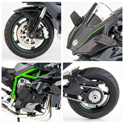 Collection de véhicules tout-terrain en plastique pour enfants, jouet modèle de bureau, moto moulée sous pression, simulation portable, décoration de voiture, maison, 1:18