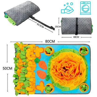 Grand tapis à renifler pour chiens, entraînement interactif pour animaux de compagnie et soulagement du Stress, tapis d'alimentation à renifler, mangeoire lente, tapis de friandises pour chiens, jouets pour chiens