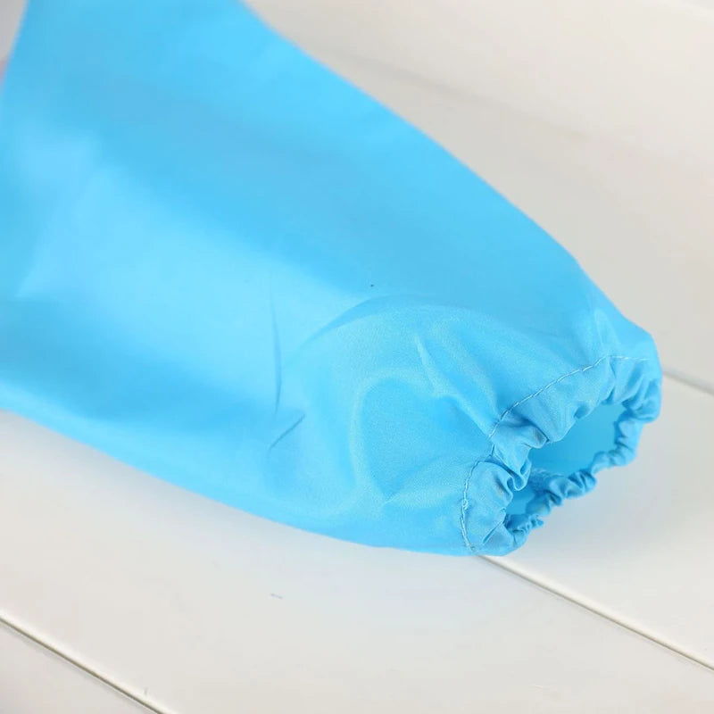 Bavoir anti-salissures pour bébé de 0 à 3 ans, manteau à manches longues, avec sangle, doux, mignon, motif de dessin animé, D343