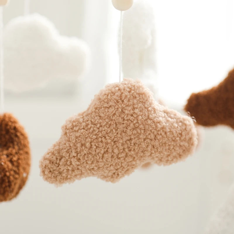 Berceau de bébé lit Mobile cloche hochet jouets en bois Crochet étoiles pendentif lit cloche jouets nouveau-né confort berceau support suspendus jouets cadeaux