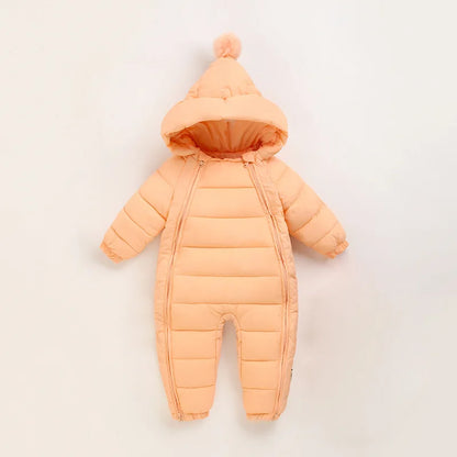 OLEKID automne hiver nouveau-né bébé barboteuse à capuche Plus velours enfant en bas âge garçon combinaison nouveau-né Snowsuit infantile bébé fille salopette