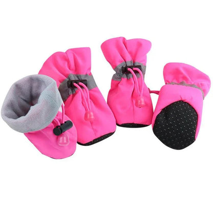 Chaussures antidérapantes pour chiot, 4 pièces, imperméables, pour animaux de compagnie, bottes de neige, de pluie, pour chien, chiot, chat, Chihuahua, soins des pattes, hiver