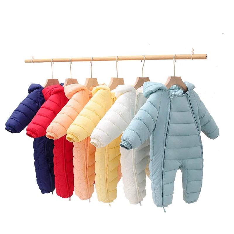 OLEKID automne hiver nouveau-né bébé barboteuse à capuche Plus velours enfant en bas âge garçon combinaison nouveau-né Snowsuit infantile bébé fille salopette