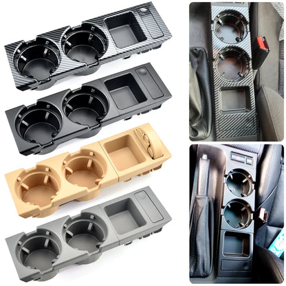 Nouveau Double trou style de voiture Console centrale avant boîte de rangement pièce de monnaie + porte-gobelet pour BMW E46 série 1999-2006 51168217953