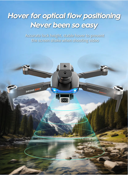 Drone professionnel E99Pro avec caméra pour touristes, 4K, WIFI, flux optique, fpv, évitement d'obstacles, photographie aérienne, quadrirotor