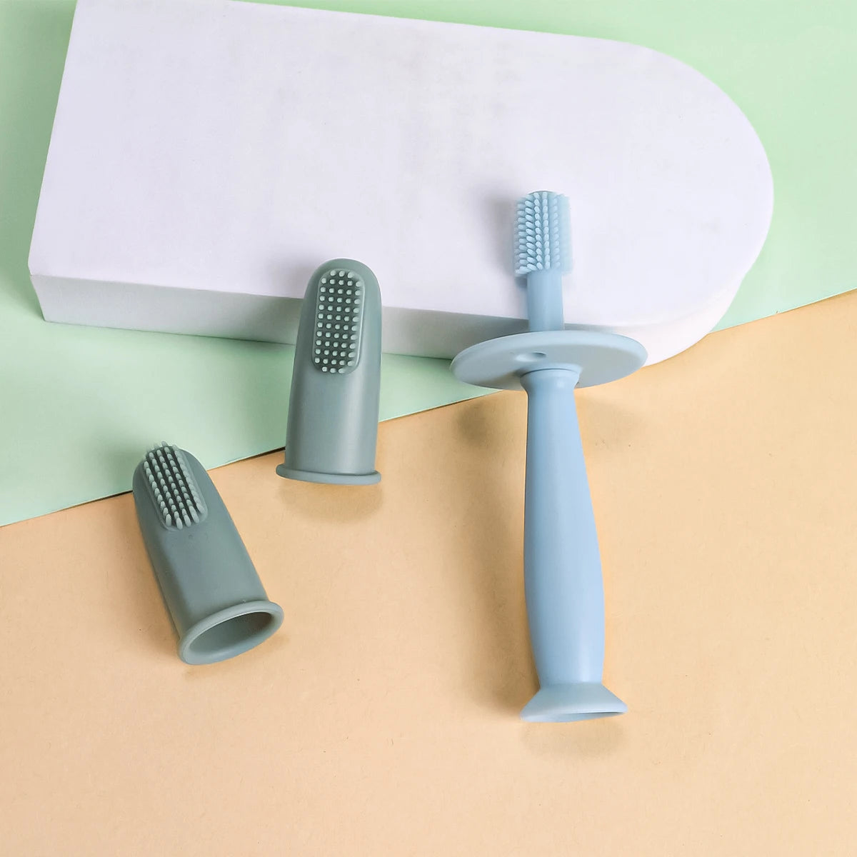 TYRY.HU 3 pièces brosse à dents pour bébé brosse à dents de nettoyage doux pour enfants sans BPA soins de santé bucco-dentaire pour bébé protection douce bébé