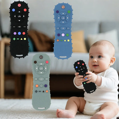 Anneau de dentition en Silicone avec télécommande pour bébé, 1 pièce, gants Anti-alimentation, sucette, Bracelet, bâton de dentition, jouets à mordre