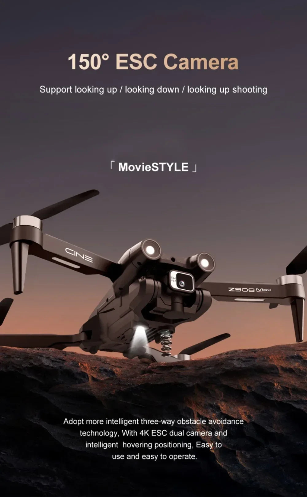 Xiaomi-Drone ATA JIA Z908 Pro /MAX 8K ESC 4K, professionnel, localisation de flux optique, évitement d'obstacles à 3 côtés, jouets quadricoptères