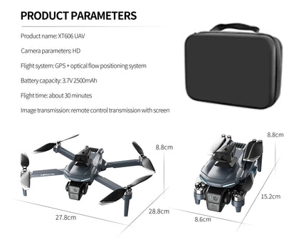 Xiaomi XT606 MAX GPS Drone 4k professionnel 8K HD caméra FPV souhait écran Drone 360 °   Jouets quadrirotor pour éviter les obstacles, drone