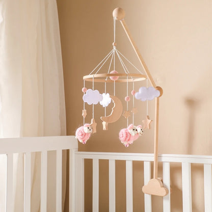 Berceau de bébé lit Mobile cloche hochet jouets en bois Crochet étoiles pendentif lit cloche jouets nouveau-né confort berceau support suspendus jouets cadeaux