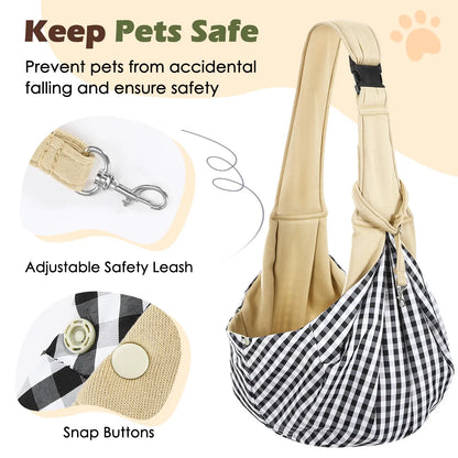 Pawaboo – porte-élingue réversible pour petit chien, mains libres, pour chiot, avec boucle de sangle réglable