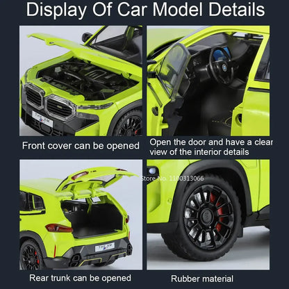 1/24 les modèles de voitures en alliage XM jouet moulé sous pression véhicules tout-terrain avec son léger fonction de traction SUV voiture jouets pour enfants garçons cadeaux