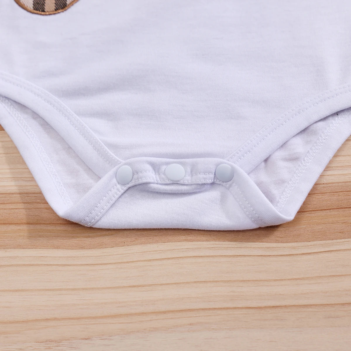 IURNXB – ensemble de vêtements pour bébé, 2 pièces, manches courtes, body ours à carreaux + pantalon à bretelles, tenues pour nouveau-né de 1 à 18 mois