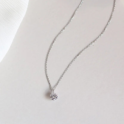 Collier Plaqué Argent Sterling 925 pour Femme, Polyvalent, Simple, Rotterdam, Kling, AAA, Zcomprend sur la Clavicule, Bijoux de Mariage, Vente en Gros, Chaud