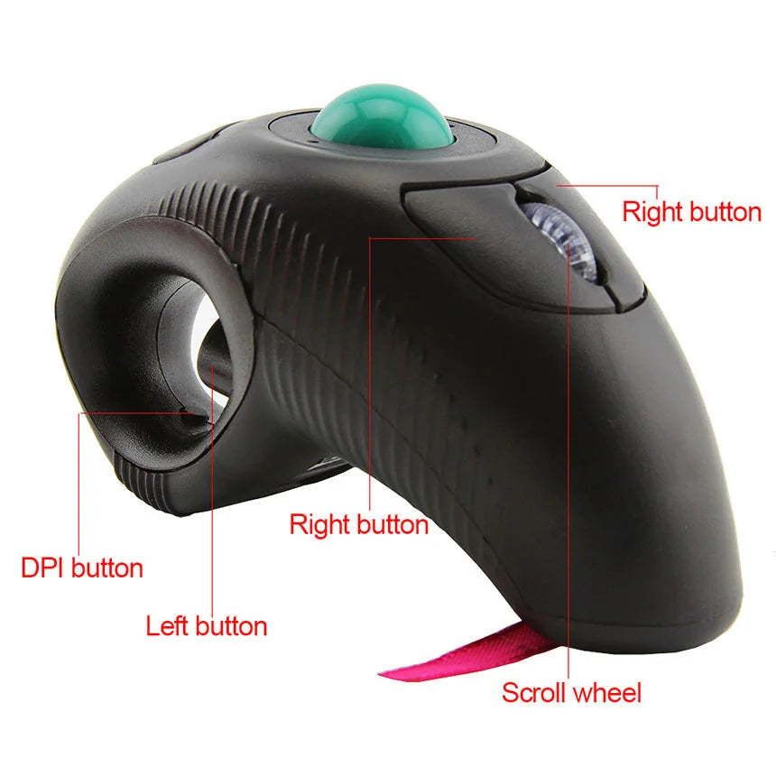 Souris Laser portable ergonomique, commande au pouce, sans fil, optique, filaire, USB, pour ordinateur portable et PC, nouvelle collection