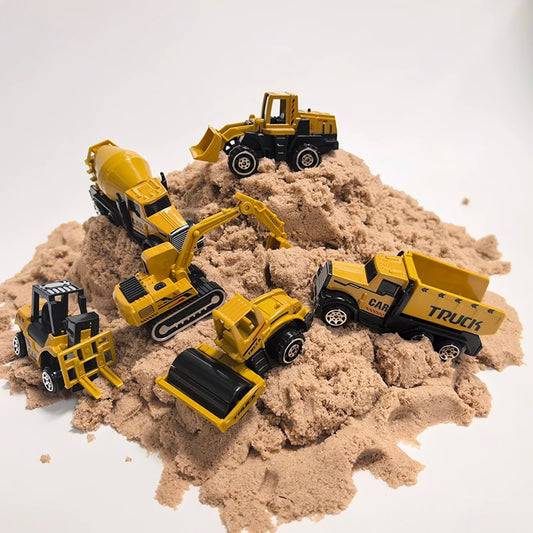 Ensemble de voiture et camion grue, jouets de Parking, véhicule d'ingénierie en alliage, tracteur, pelle, Construction pour garçon, cadeau d'anniversaire pour enfants
