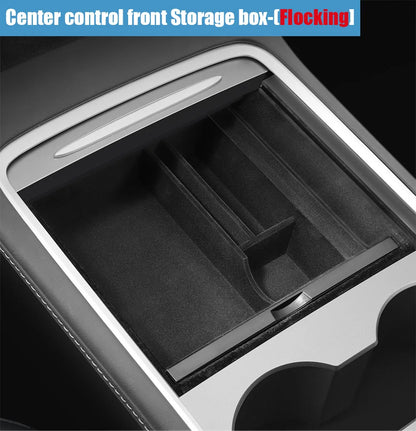 Accoudoir central caché, boîte de rangement, support de verre, organisateur de Console, accessoires pour Tesla modèle 3 Highland 2025 modèle Y 2021 – 2025