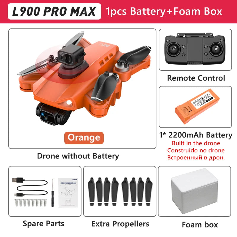 LYZRC L900 PRO GPS Drone 4K professionnel HD double caméra 5G WIFI moteur sans brosse FPV quadrirotor pliable photographie aérienne Drone