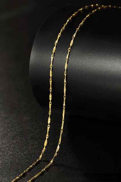 Chaîne de collier couleur or 14k pour femmes, boîte, os de serpent/étoilé/chaîne croisée, collier de 18 pouces, bijoux fins, cadeaux