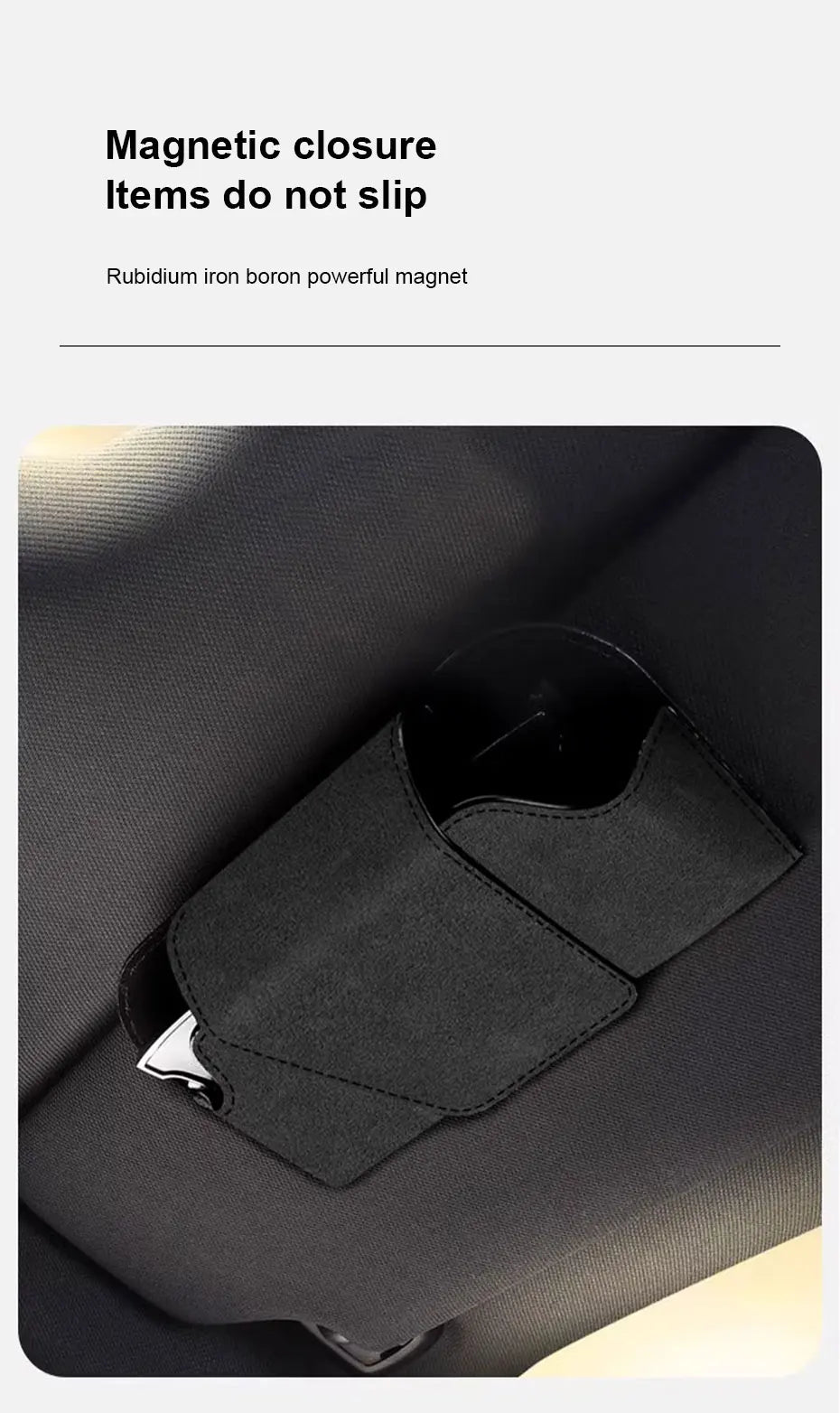 SEAMETAL – porte-lunettes pare-soleil en cuir de vache, boîte de protection pour lunettes de soleil résistantes à l'usure, mallette de rangement pour lunettes automobiles