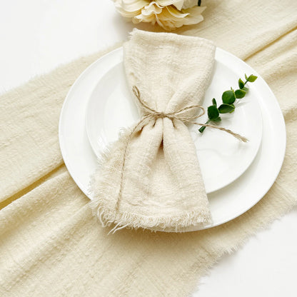 10 pièces 32x32 cm vente en gros gaze de terre cuite serviette en coton serviette de thé réutilisable fête de mariage décor de Table de noël rétro bavures serviette