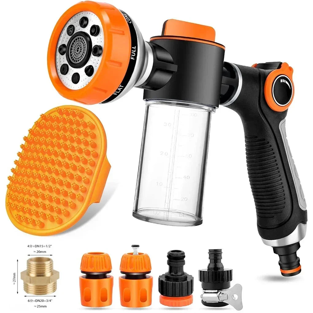 Buse de Pulvérisation à Haute Pression pour Chien, Douche Réglable, Tuyau, Pistolet, Livres, Bain, Mousse, Lance, Outil de Nettoyage