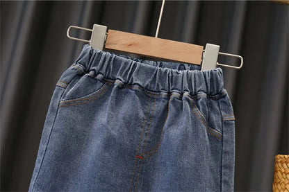 Ensemble de 2 pièces de vêtements de sport décontractés pour enfants, sweats à capuche à bandes, jeans pour garçons, survêtements pour enfants, tenue de printemps et d'automne, 0 à 5 ans, nouveau