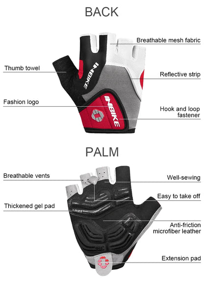 INBIKE antichoc GEL Pad gants de cyclisme demi doigt gants de Sport hommes femmes été vélo gymnase Fitness gants vtt gants IF239