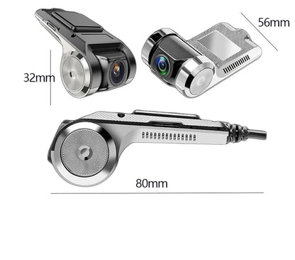 Caméra de tableau de bord DVR de voiture, Full HD 1080P, caméra de tableau de bord pour lecteur DVD Android, ADAS Sat, unité de navigation WS, audio automatique, alarme vocale, vidéo statique