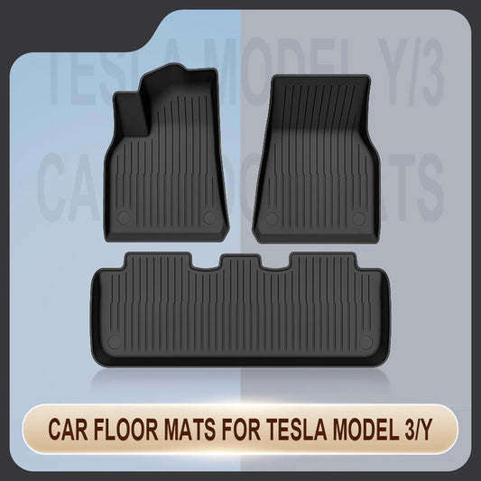 Polymères de coffre de voiture pour les placements, modèle Y, modèle 3, haute terre, 2021-2024, polymères de bagages, TPE, étanche, antidérapant, ensemble de revêtements de sol