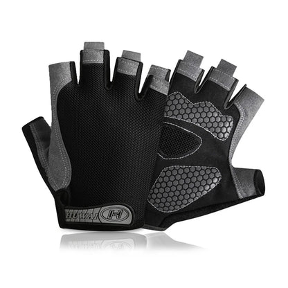 Gants de vélo pour hommes et femmes, demi-doigt, de gymnastique, mitaines respirantes et antidérapantes, pour Fitness, entraînement sportif