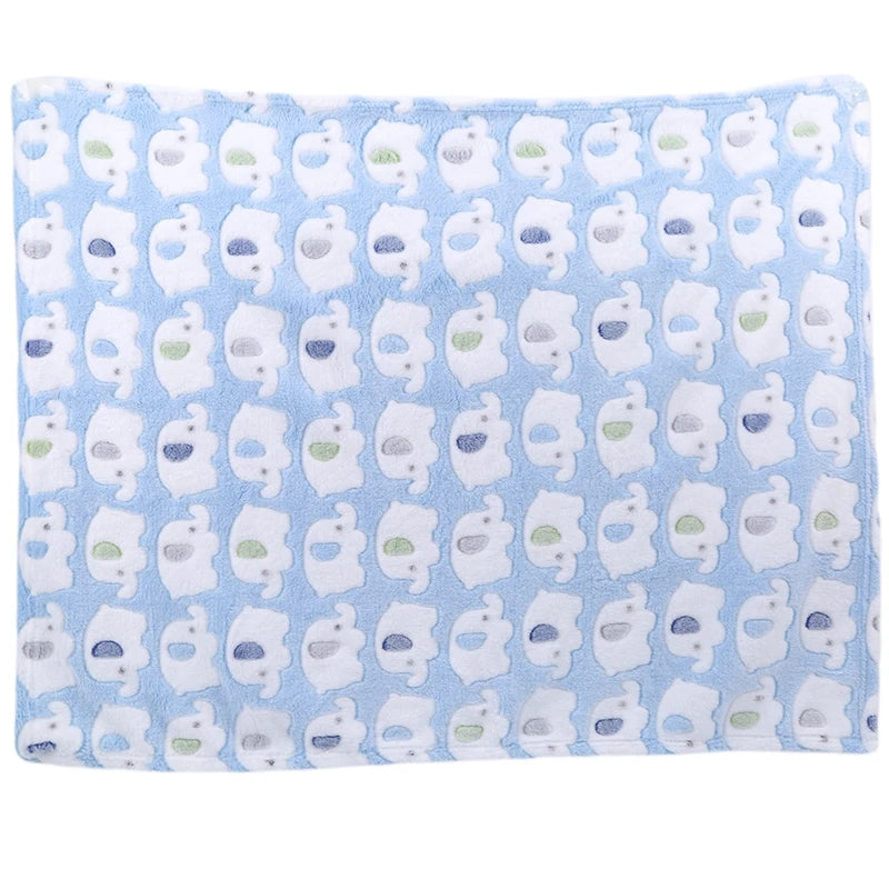 Couverture de dessin animé éléphant mignon pour bébé, produits pour bébé, nouveau-né, climatisation, lieux de couette, oreiller en velours, couette, utilisation pour les touristes