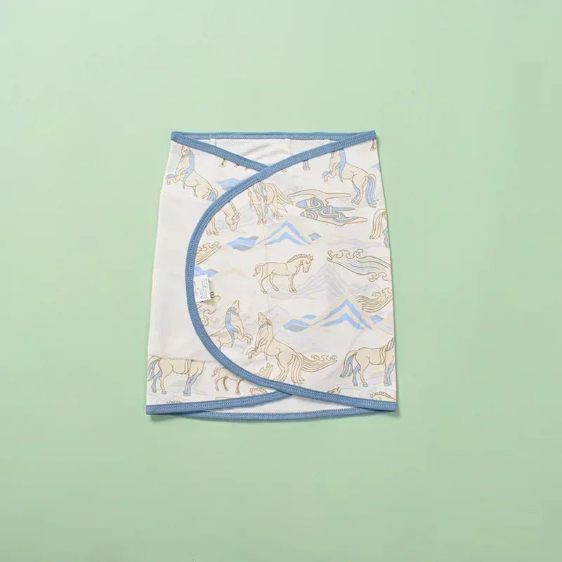 Couverture d'emmaillotage pour bébé de 0 à 6 mois, sangle pour protéger le ventre, couverture de couchage pour nouveau-né, style fin pour l'été