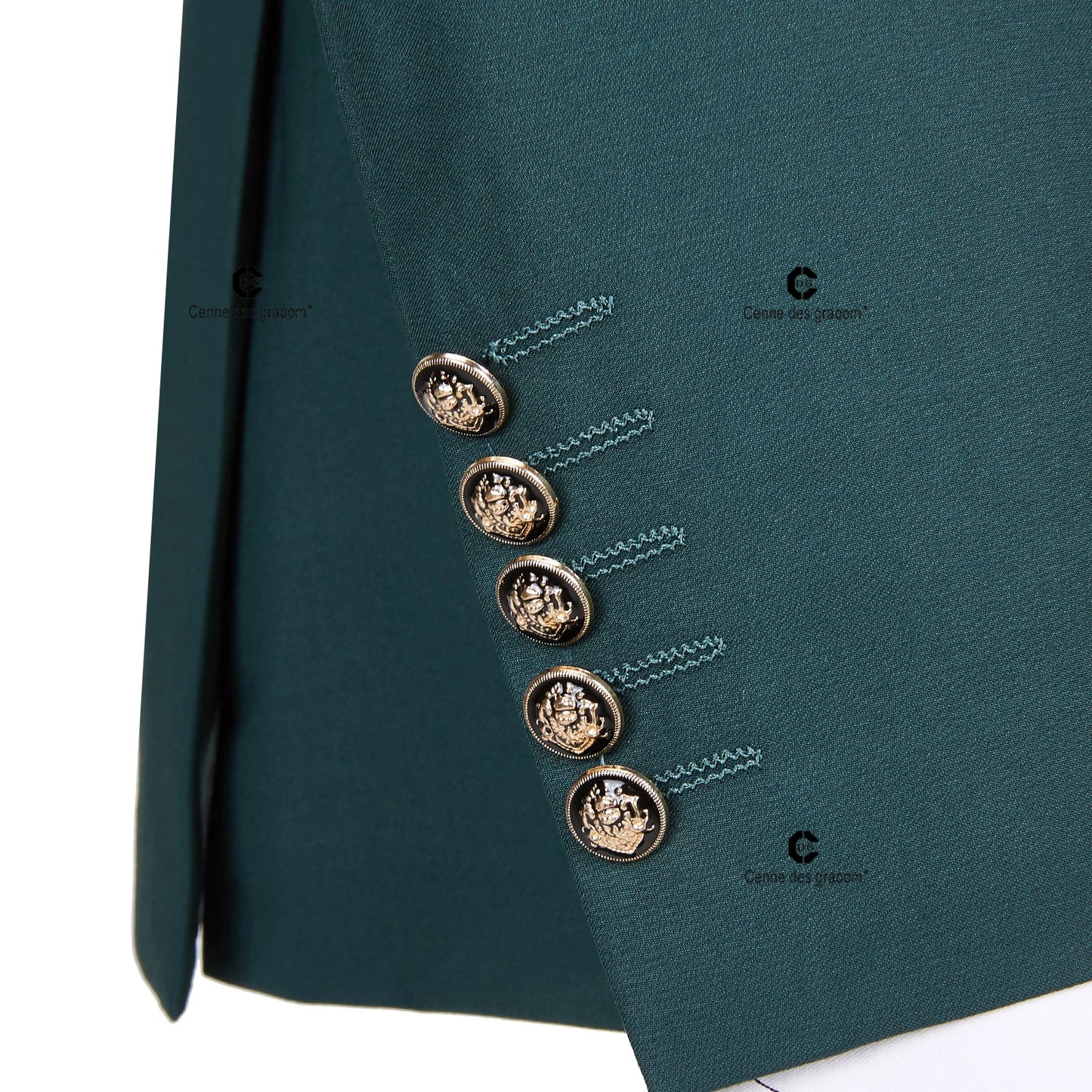 Cenne Des Graoom – Costume élégant pour hommes, ensemble 2 pièces, vert, Double boutonnage, coupe cintrée, haute qualité, Costume de fête de mariage, nouvelle collection 2023