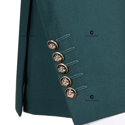 Cenne Des Graoom – Costume élégant pour hommes, ensemble 2 pièces, vert, Double boutonnage, coupe cintrée, haute qualité, Costume de fête de mariage, nouvelle collection 2023