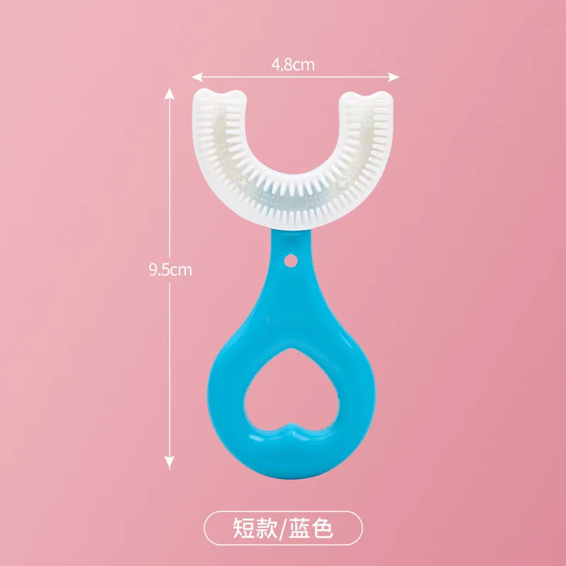Brosse à dents en Silicone pour bébé, 360 degrés, en forme de U, anneaux de dentition, brosse pour bébé, soins buccaux, nettoyage