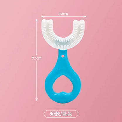 Brosse à dents en Silicone pour bébé, 360 degrés, en forme de U, anneaux de dentition, brosse pour bébé, soins buccaux, nettoyage