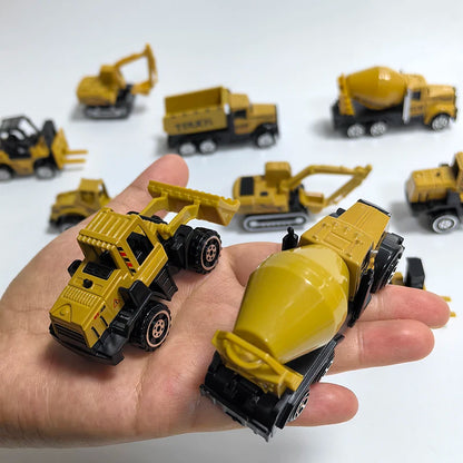 Ensemble de voiture et camion grue, jouets de Parking, véhicule d'ingénierie en alliage, tracteur, pelle, Construction pour garçon, cadeau d'anniversaire pour enfants