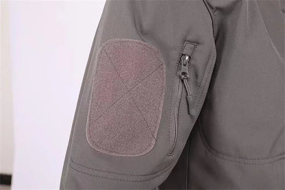 Combinaison camouflage épaisse pour hommes, ensemble d'entraînement tactique imperméable, veste à capuche multi-poches, pantalon polaire, chasse en plein air, 2 pièces, hiver