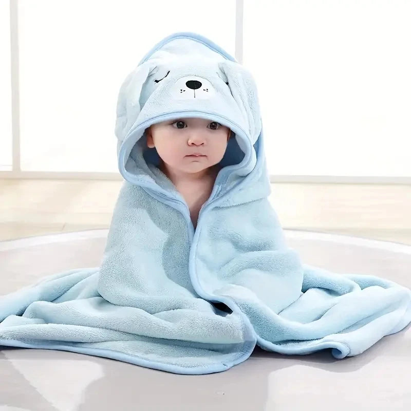 Peignoir pour bébé en forme d'animal, absorbant rapidement, doux, à capuche, chaud, en velours de corail, Robe de nuit, bain câlin pour de nombreuses scènes