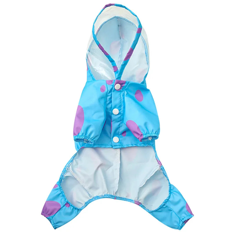 Imperméable imperméable pour chien avec sweat à capuche Poncho, veste de pluie réglable pour animaux de compagnie avec trou de laisse pour chiens de petite, moyenne et grande taille