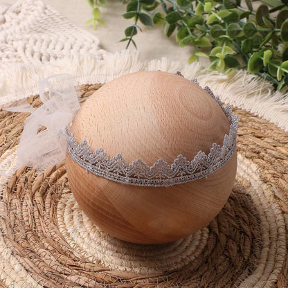 Ylsteed – ensemble 2 pièces pour nouveau-né, barboteuse en dentelle, tenues de photographie pour nourrissons avec bandeau assorti, accessoires de prise de vue Photo pour bébé fille