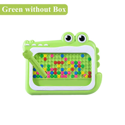 Planche à gribouiller en perles magnétiques pour enfants de 3 à 8 ans, avec stylo Puzzle, jouets de dessin, jeu de Montessori, cadeau éducatif, nouvelle collection