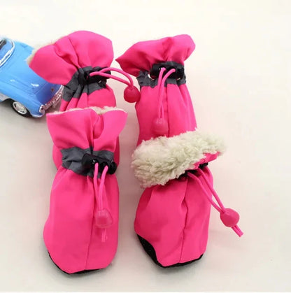 Chaussures antidérapantes pour chiot, 4 pièces, imperméables, pour animaux de compagnie, bottes de neige, de pluie, pour chien, chiot, chat, Chihuahua, soins des pattes, hiver