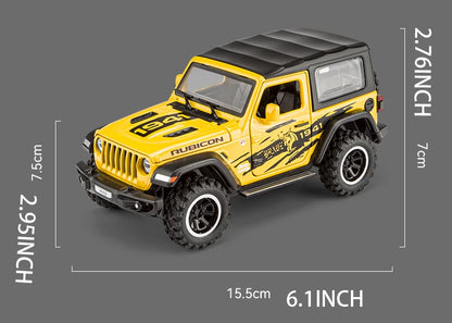 Tout-terrain 7 portes pour modèle de voiture jouet Wrangler moulé sous pression, véhicule en alliage métallique à l'échelle 1/32 pour enfants garçons filles adultes, portes ouvertes, légères
