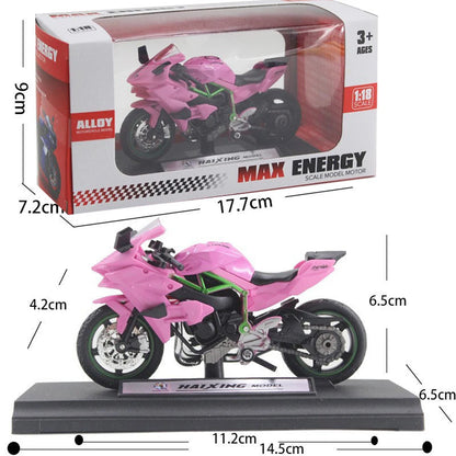 Collection de véhicules tout-terrain en plastique pour enfants, jouet modèle de bureau, moto moulée sous pression, simulation portable, décoration de voiture, maison, 1:18