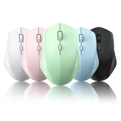 Souris sans fil Bluetooth 5.2, 2.4 ghz, double Mode, silencieuse, Rechargeable, pour jeu, 1600DPI, pour ordinateur portable, Win Mac OS