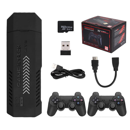 Console de jeu vidéo GD10 Plus, 256 Go, 58,000 jeux, 4K, HD, 2.4G, double manette sans fil, clé de jeu pour N64, PSP, PS1, GBA